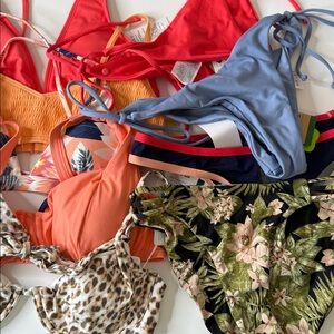 Swimsuit Sale Assortment of 9 Swim Tops and/or Swim Bottoms Size Small